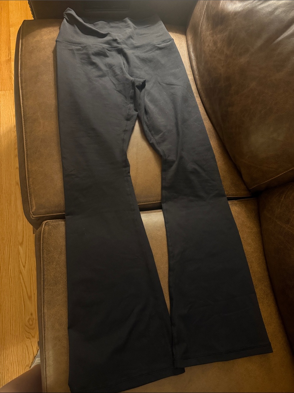High-Rise Black Flare Yoga Pants for Women